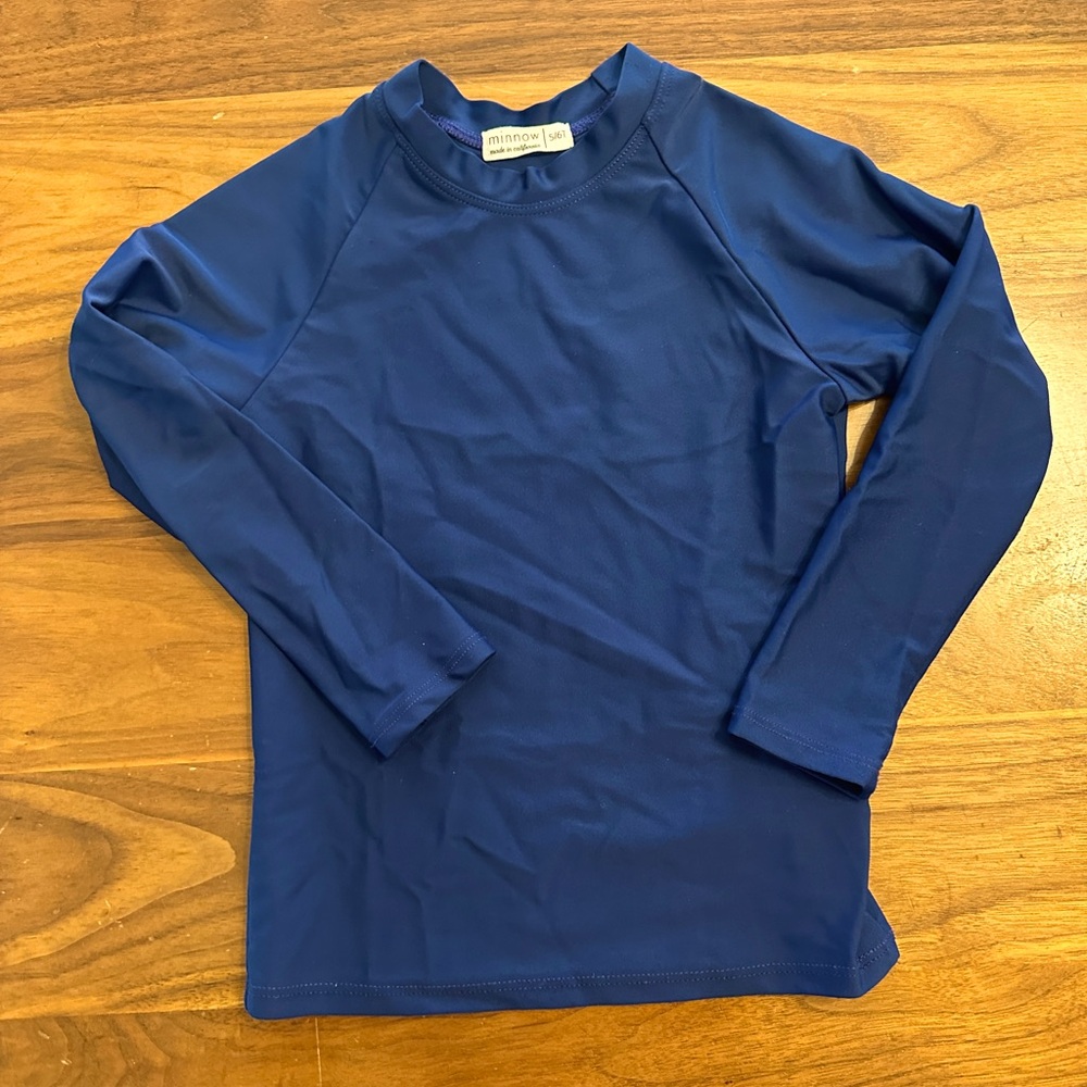 Minnow Swim Navy Rashguard Sz 5/6T (runs one size smaller)